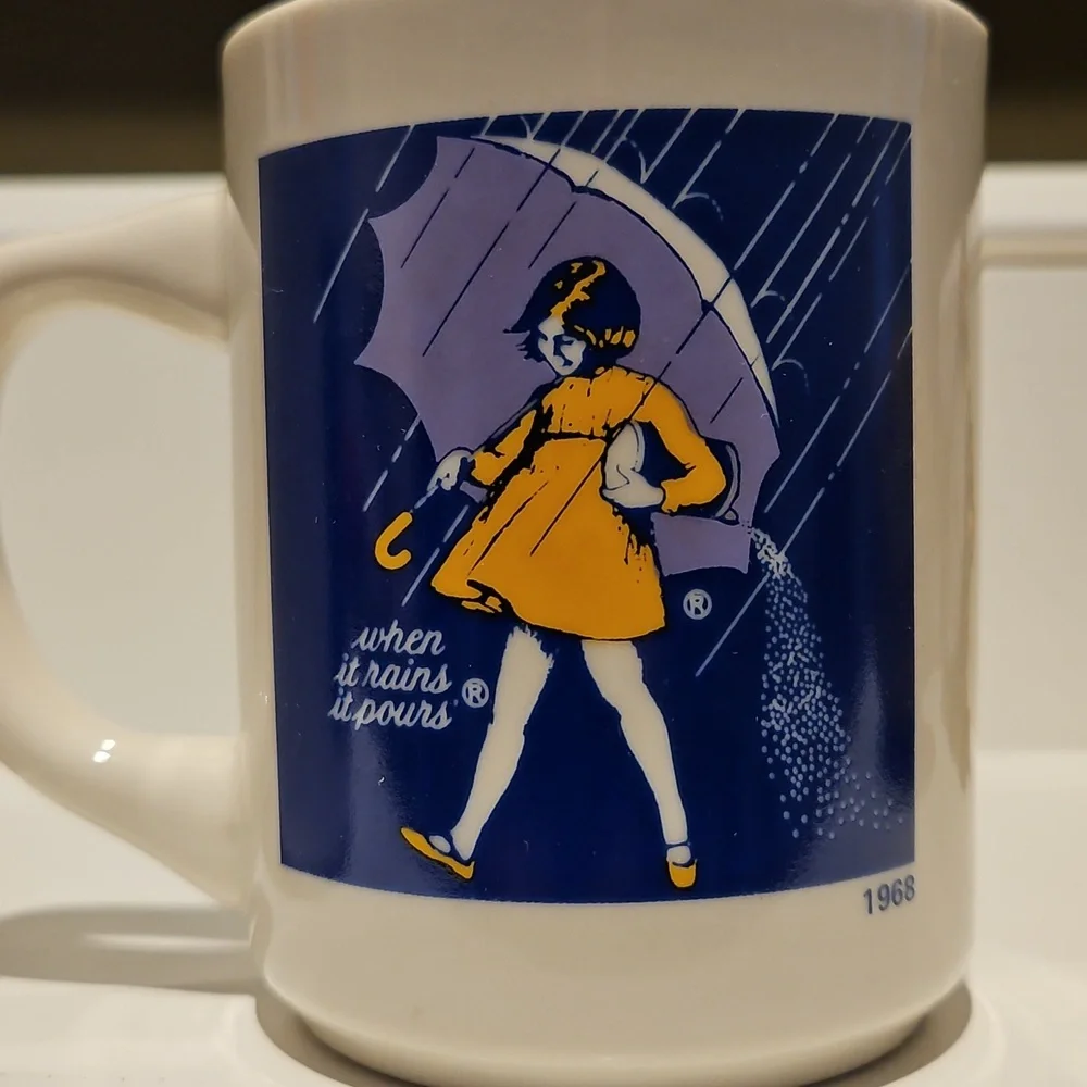 Morton Salt Advertising Coffee Cup Mug Set 